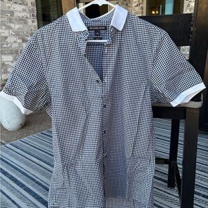 Michael Kors Black and White Gingham Men's Shirt